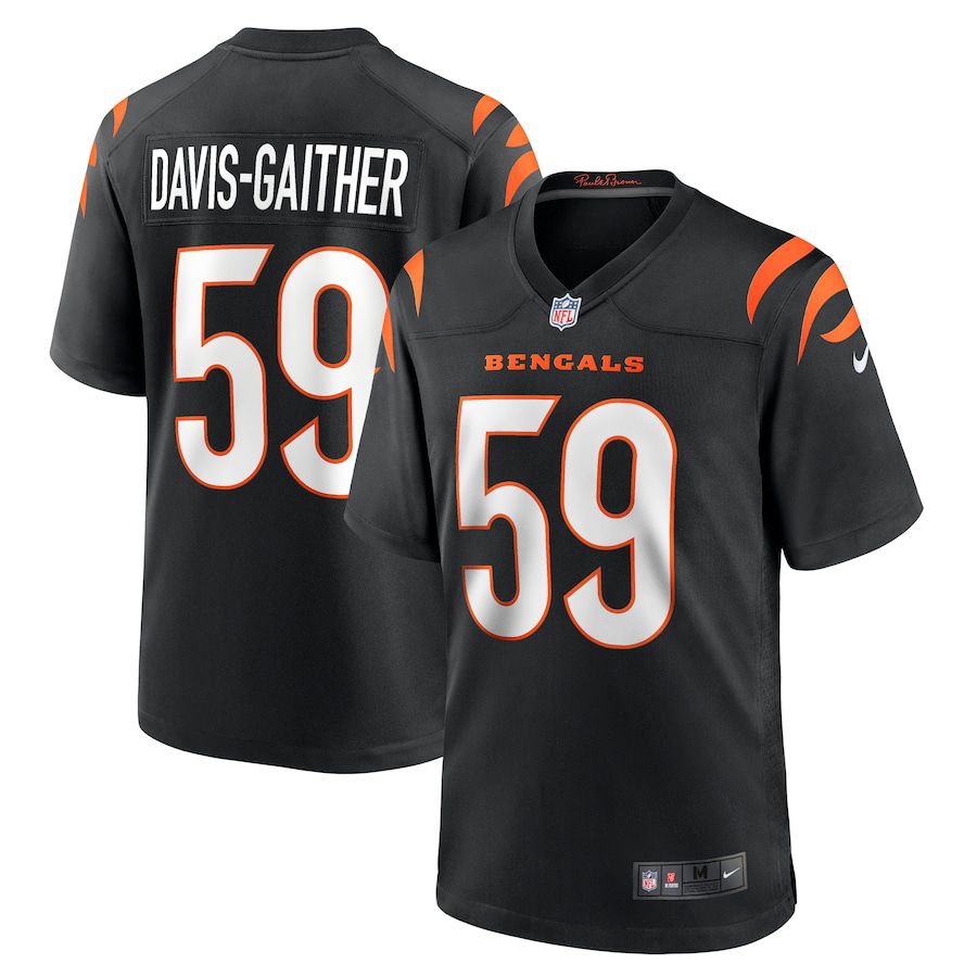 Men Cincinnati Bengals #59 Akeem Davis Gaither Nike Black Game Player NFL Jersey